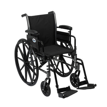 Drive Medical K320ADDA-SF Cruiser III Light Weight Wheelchair with Flip Back Removable Arms, Adjustable Height Desk Arms, Swing away Footrests, 20"